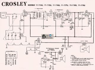Crosley 11 117U schematic circuit diagram